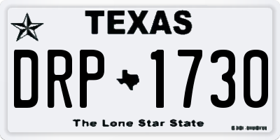 TX license plate DRP1730