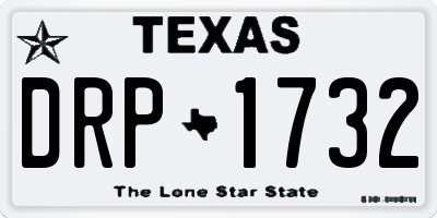 TX license plate DRP1732