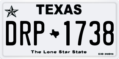 TX license plate DRP1738