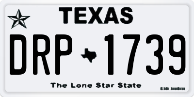 TX license plate DRP1739
