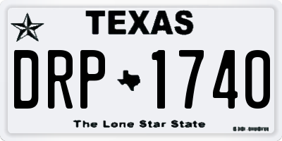 TX license plate DRP1740