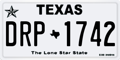 TX license plate DRP1742