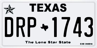TX license plate DRP1743