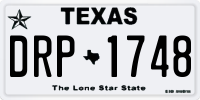 TX license plate DRP1748