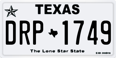 TX license plate DRP1749
