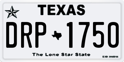 TX license plate DRP1750