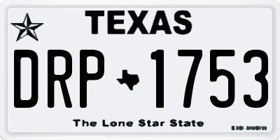 TX license plate DRP1753