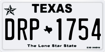 TX license plate DRP1754