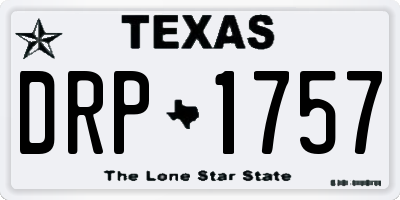 TX license plate DRP1757