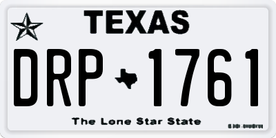 TX license plate DRP1761