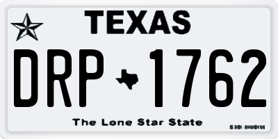 TX license plate DRP1762