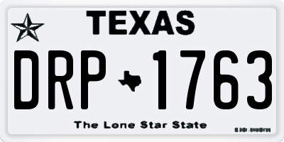TX license plate DRP1763