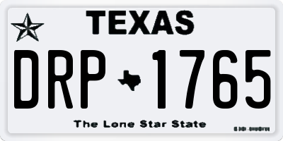 TX license plate DRP1765