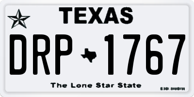 TX license plate DRP1767