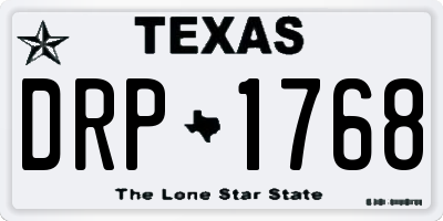 TX license plate DRP1768