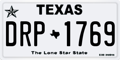TX license plate DRP1769