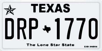 TX license plate DRP1770