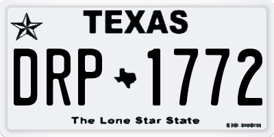 TX license plate DRP1772
