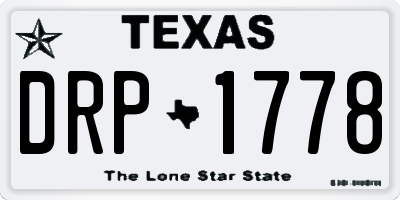 TX license plate DRP1778