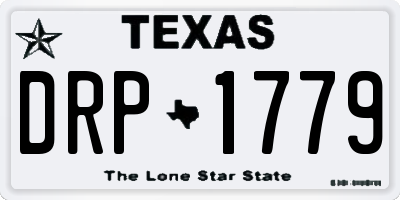 TX license plate DRP1779