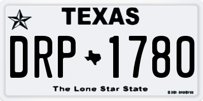 TX license plate DRP1780