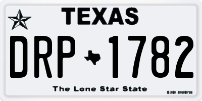 TX license plate DRP1782