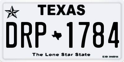 TX license plate DRP1784