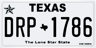 TX license plate DRP1786