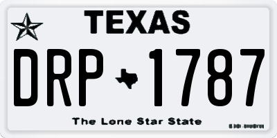 TX license plate DRP1787