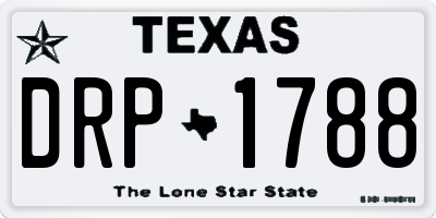 TX license plate DRP1788