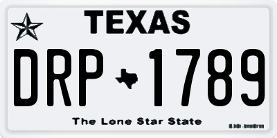 TX license plate DRP1789