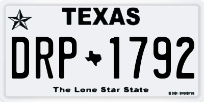TX license plate DRP1792
