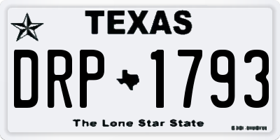 TX license plate DRP1793