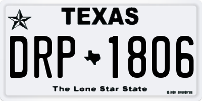 TX license plate DRP1806