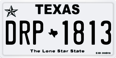 TX license plate DRP1813