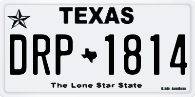 TX license plate DRP1814