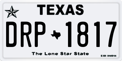 TX license plate DRP1817