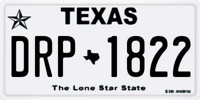 TX license plate DRP1822