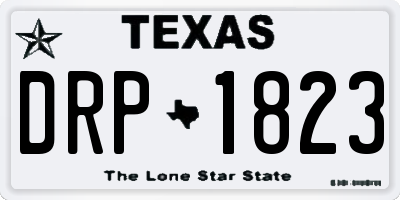 TX license plate DRP1823