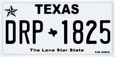 TX license plate DRP1825