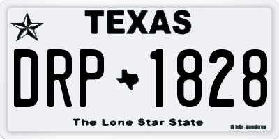 TX license plate DRP1828