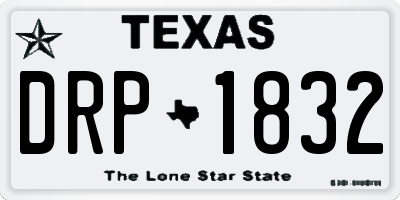 TX license plate DRP1832