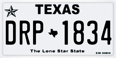 TX license plate DRP1834