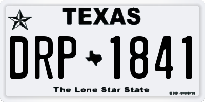 TX license plate DRP1841