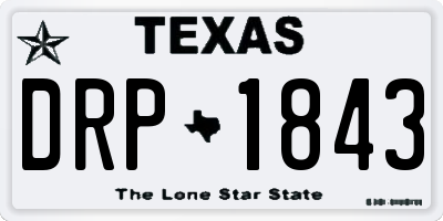 TX license plate DRP1843