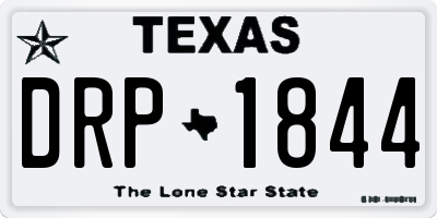 TX license plate DRP1844