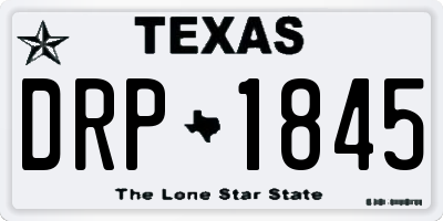 TX license plate DRP1845