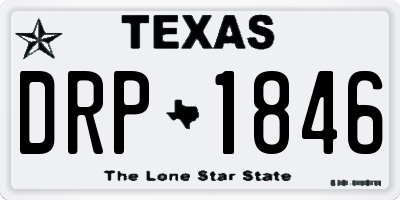 TX license plate DRP1846