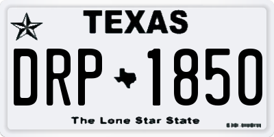 TX license plate DRP1850