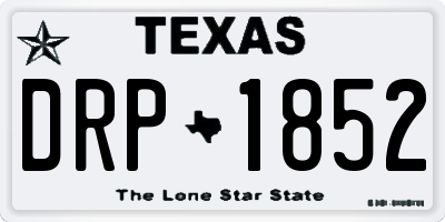 TX license plate DRP1852
